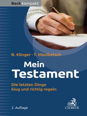 cover image of Mein Testament